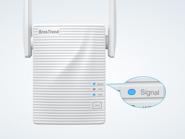 BrosTrend 1200Mbps WiFi Booster Easily Find Optimal Location for Your Extender with the Signal LED Light