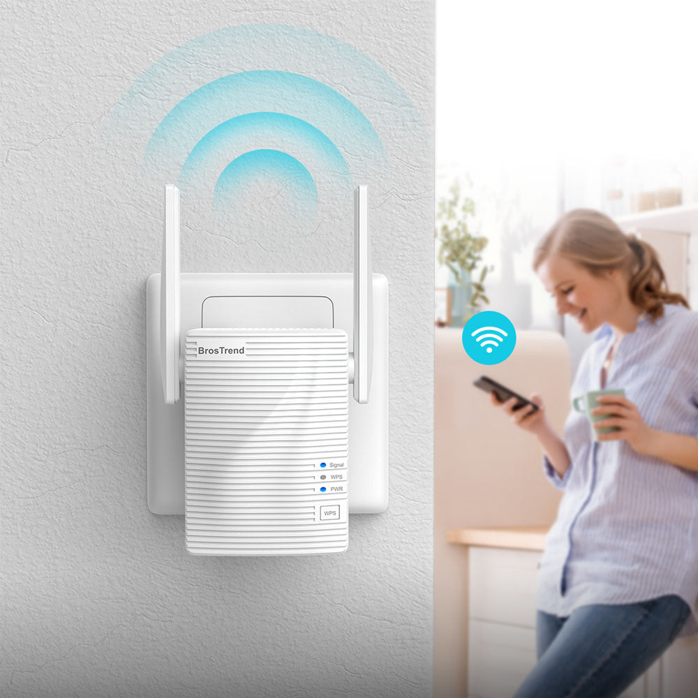 BrosTrend AX3000 WiFi Range Extender  Up to 2200 sq.ft. & 45 Devices –  BrosTrend Direct