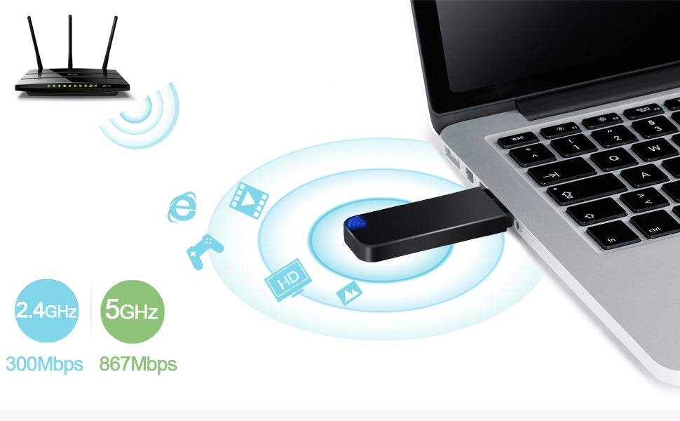 BrosTrend 1200Mbps Linux Adaptador WiFi USB For ES Market – BrosTrend Direct