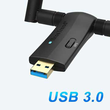 The Linux compatible wifi adatpter owns a USB 3.0 port with gold plated, ensures stable network connection.