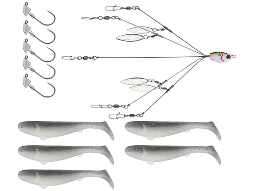 Alabama Umbrella Rigs For Bass Stripers Fishing, Freshwater