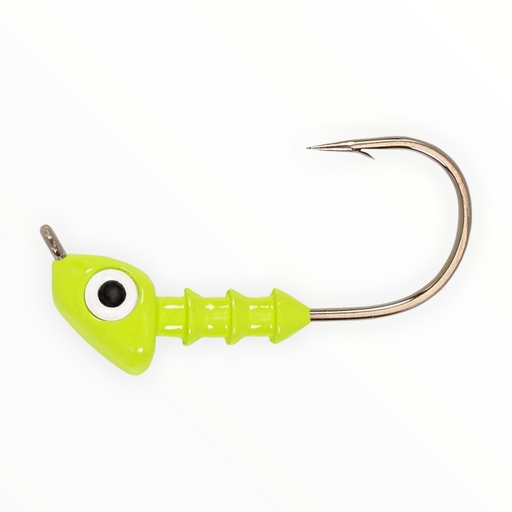 Eagle Claw Ball Head Fishing Jig Hooks, White, 1/16 oz, Pack of 10