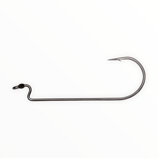 Conskyee Glow in Dark Fishing Offset Worm Hooks Set for Bass