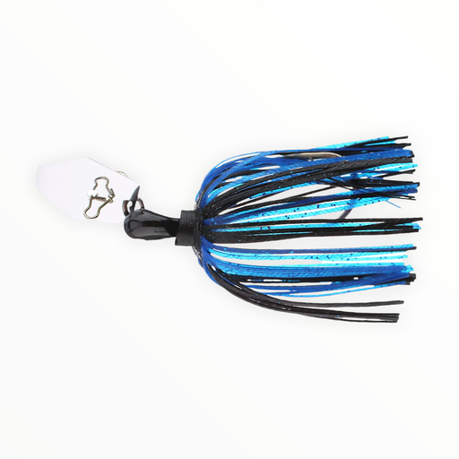 Vibrating Bladed Jig Black/Blue Flake Head Gold Blade