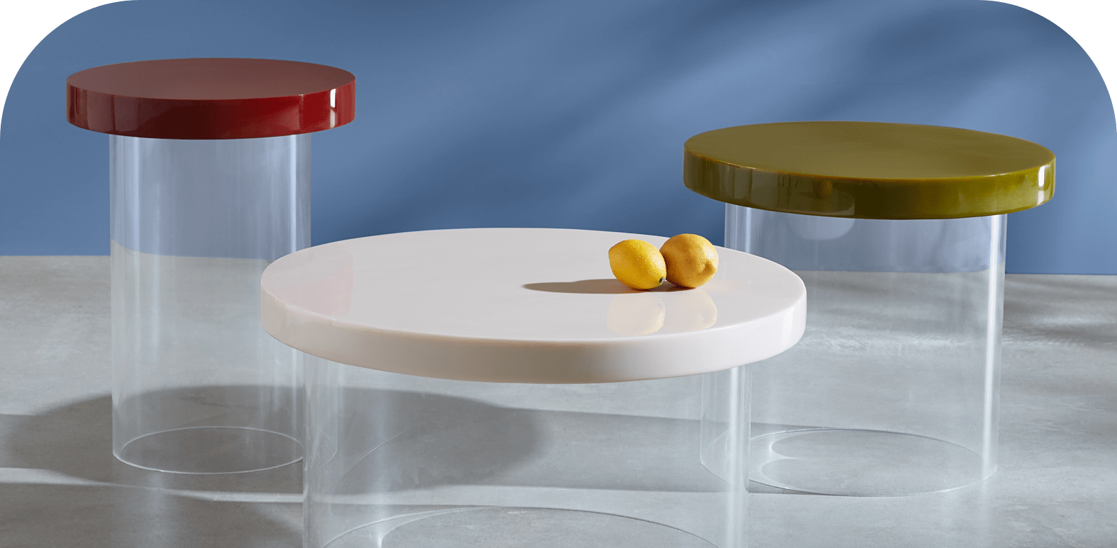Acrylic Dot Tables, Jonathan Adler