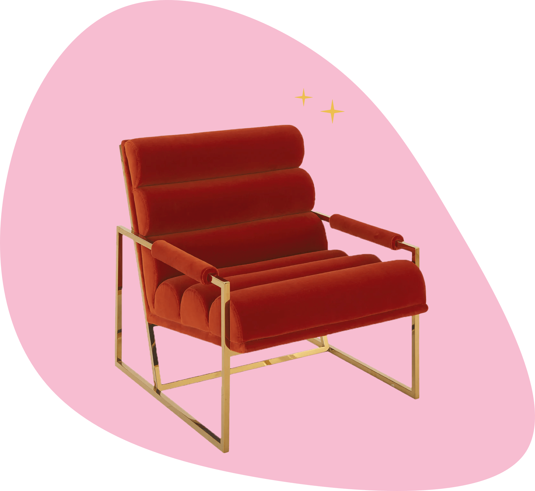 Jonathan Adler Channeled Goldfinger Chair