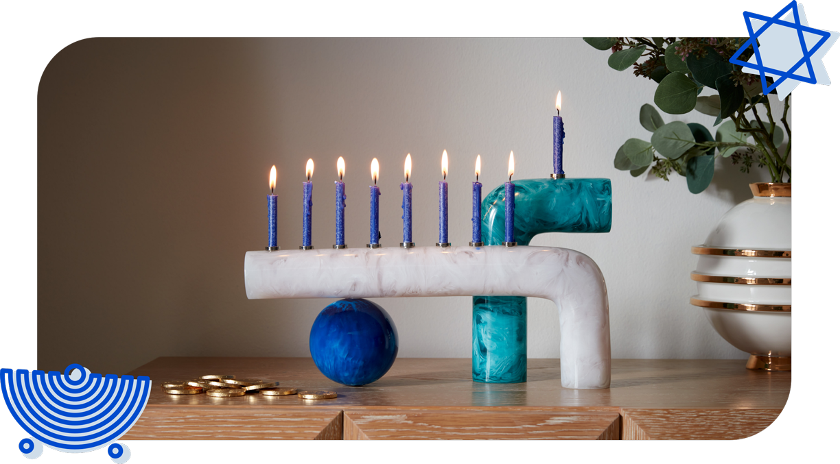 Jonathan Adler ceramic menorahs