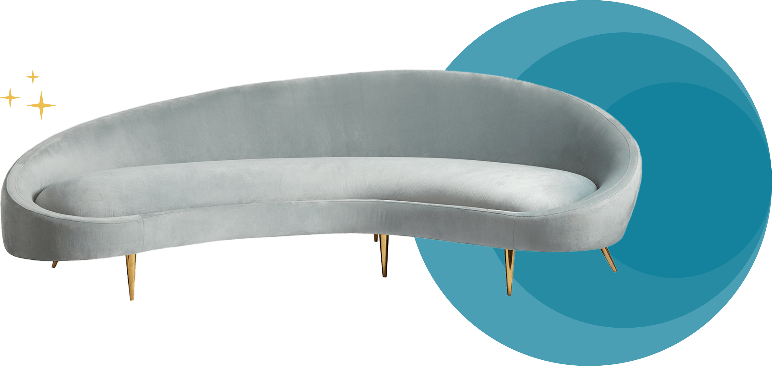 Jonathan Adler Ether Curved Sofa