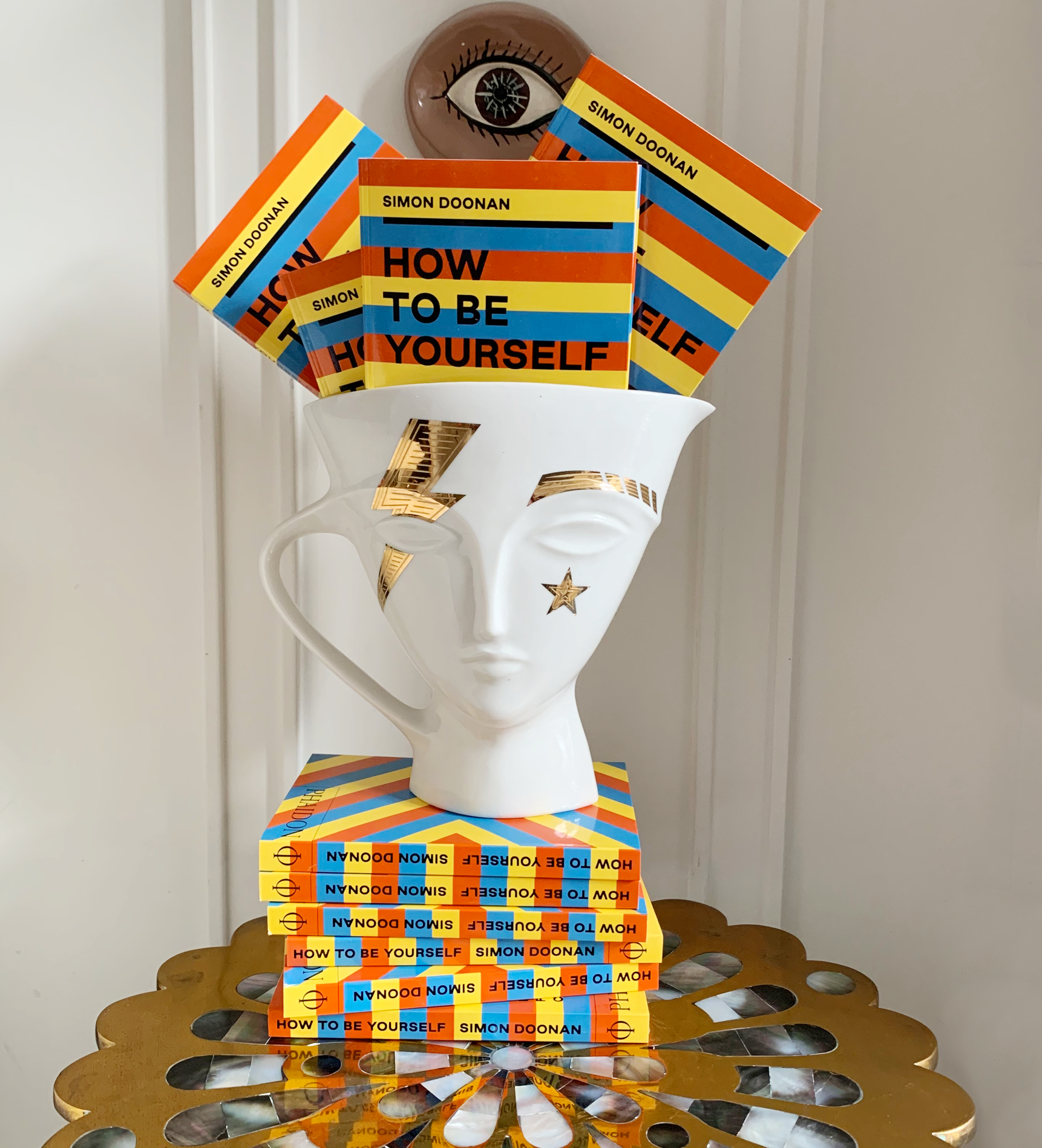 How to Be Yourself, Simon Doonan with Gilded Muse by Jonathan Adler