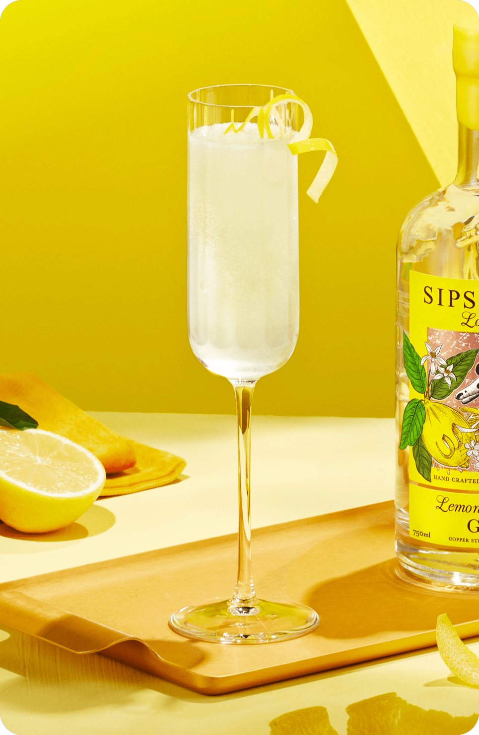 Lemon Drizzle French 75 with Sipsmith® London Dry Gin
