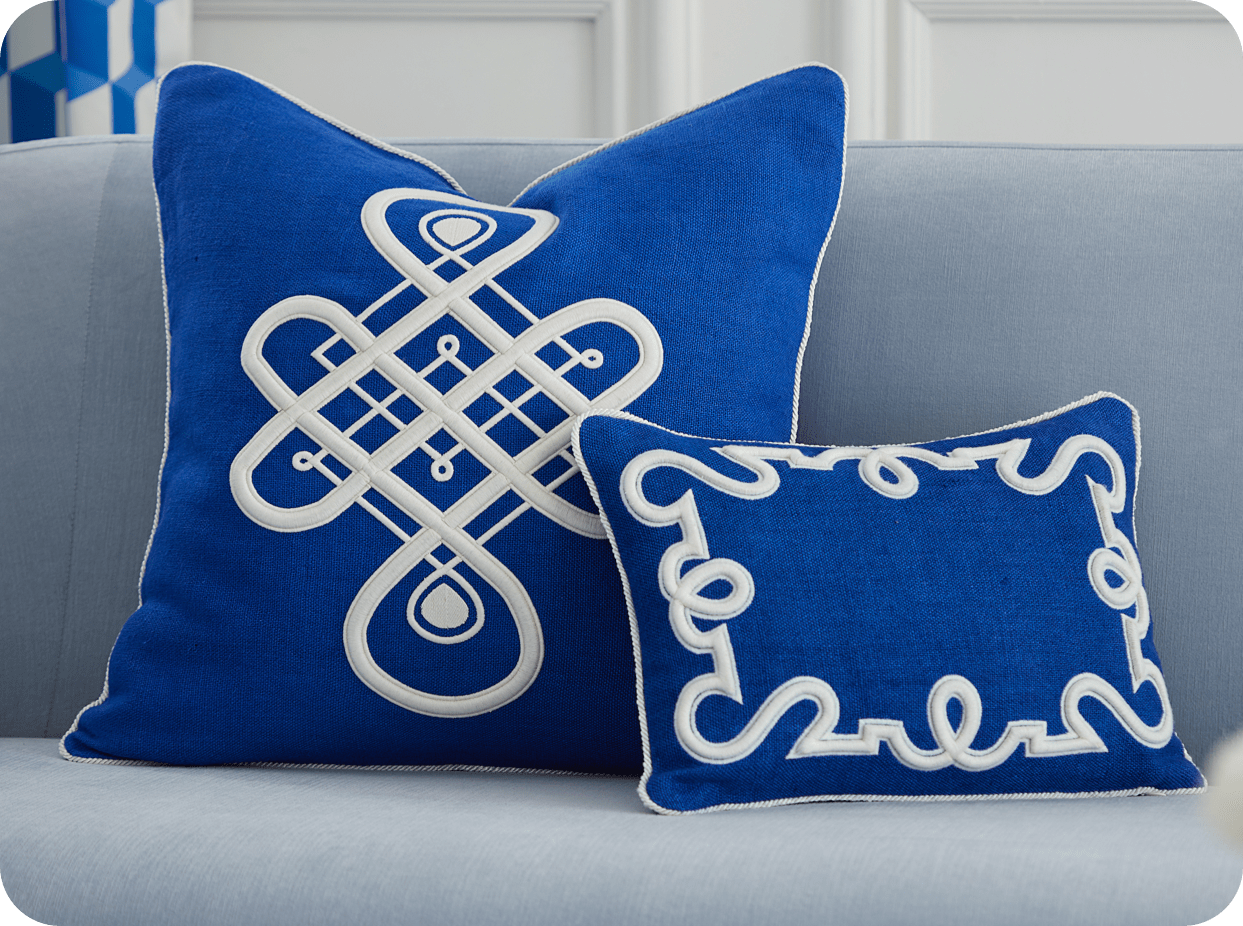 Maxime Emblem Pillow by Jonathan Adler