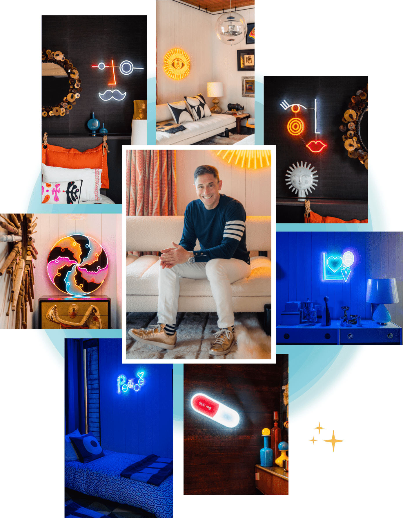 LED-powered neon signs by Jonathan Adler x Yellowpop