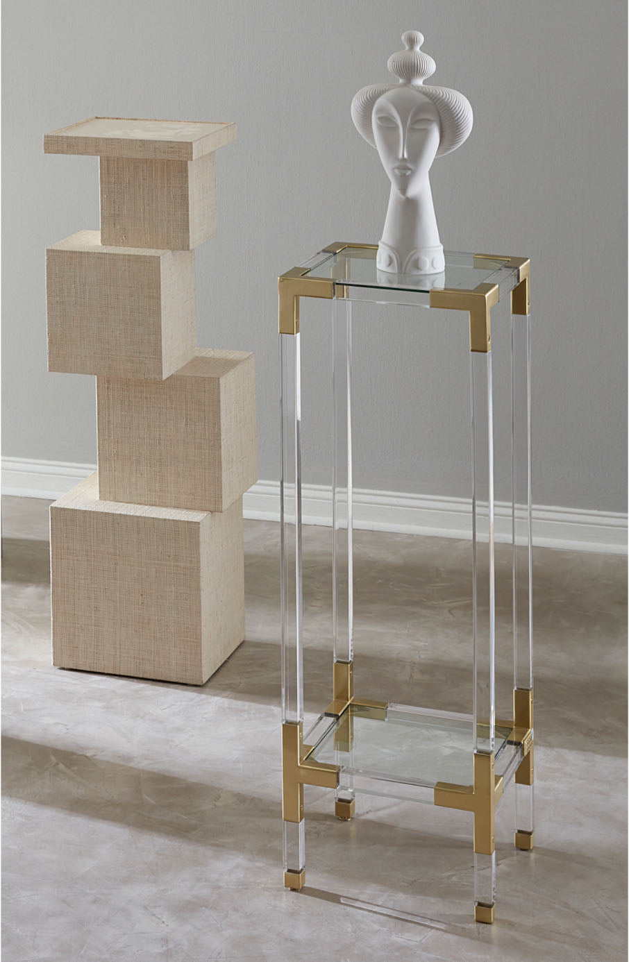 Jacques Acrylic Pedestal by Jonathan Adler