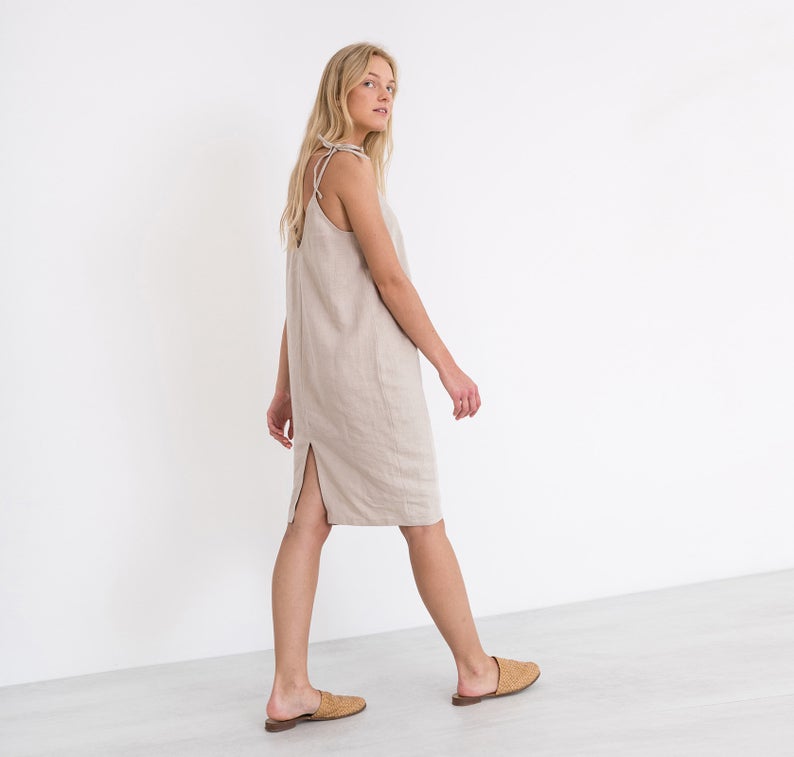 Aria Linen Slip Dress