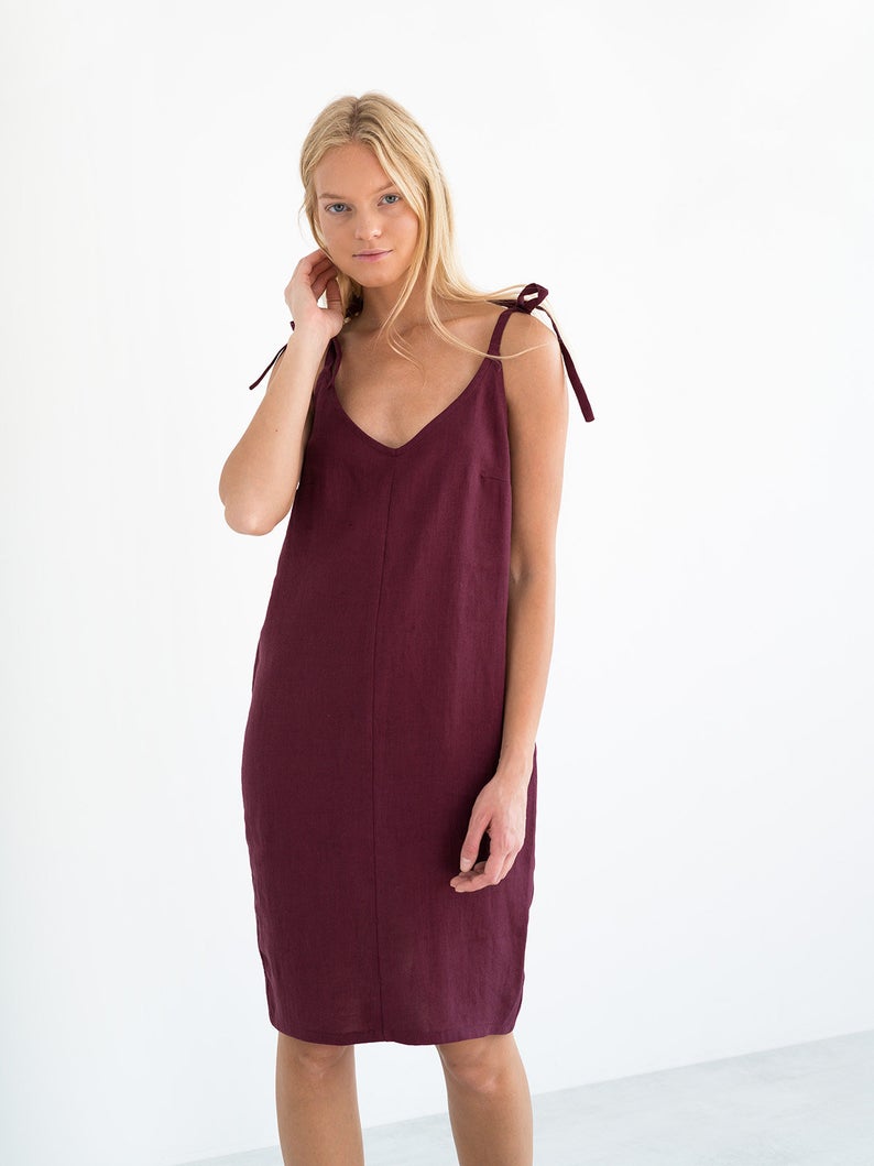 Aria Linen Slip Dress