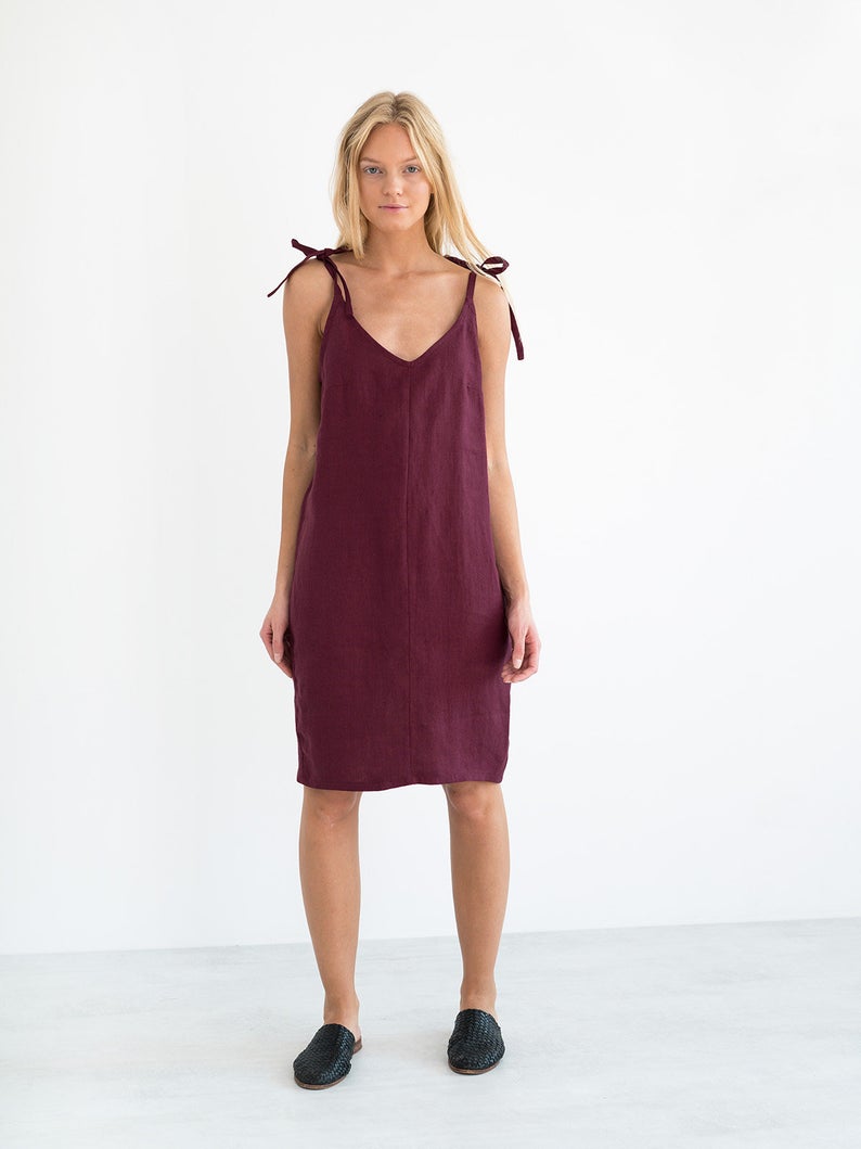 Aria Linen Slip Dress