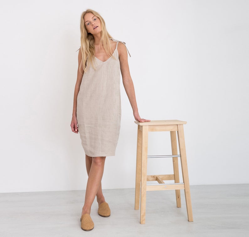 Aria Linen Slip Dress