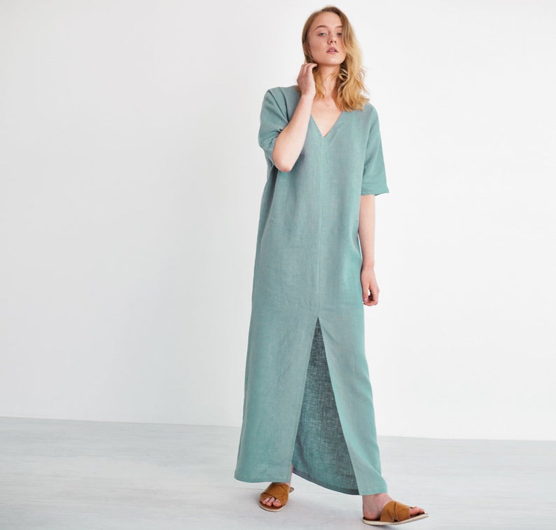 Florence Long Linen Dress