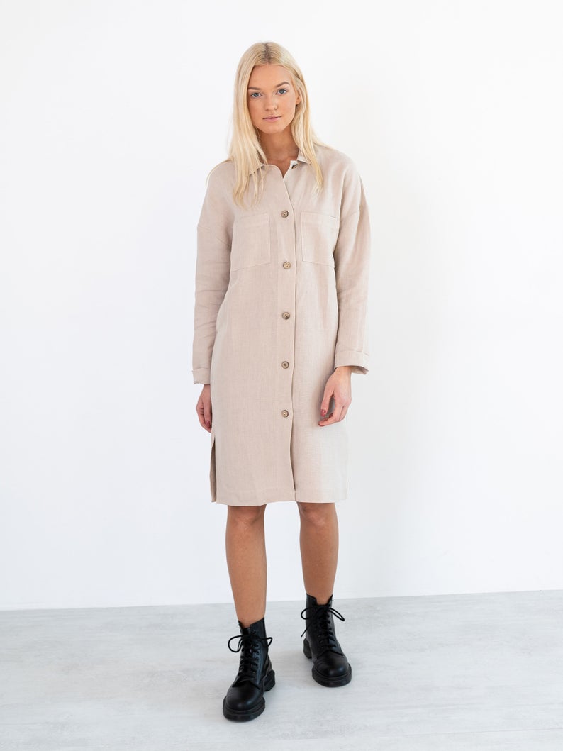 Iris Linen Shirt Dress