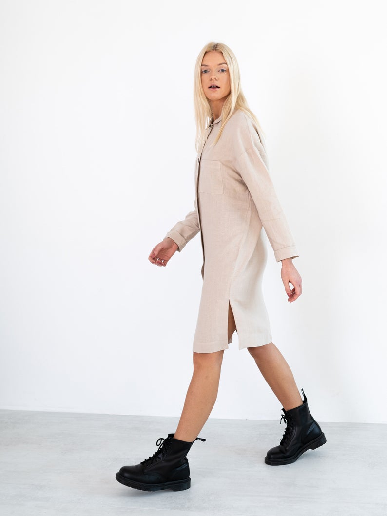 Iris Linen Shirt Dress