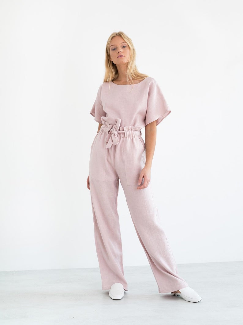 Juliet Wide Leg Linen Pants