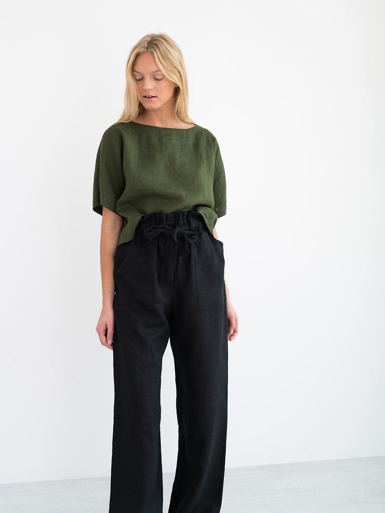 Juliet Wide Leg Linen Pants