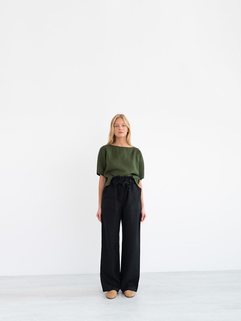 Juliet Wide Leg Linen Pants