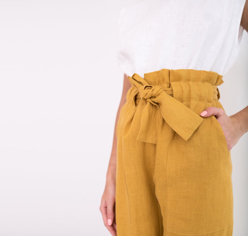 Juliet Wide Leg Linen Pants