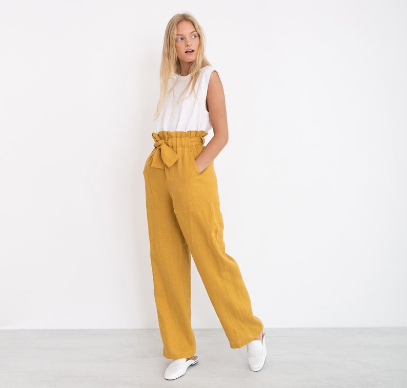 Juliet Wide Leg Linen Pants