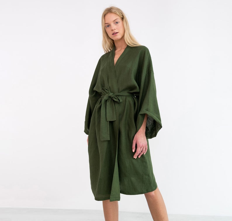 Luna Oversized Linen Robe