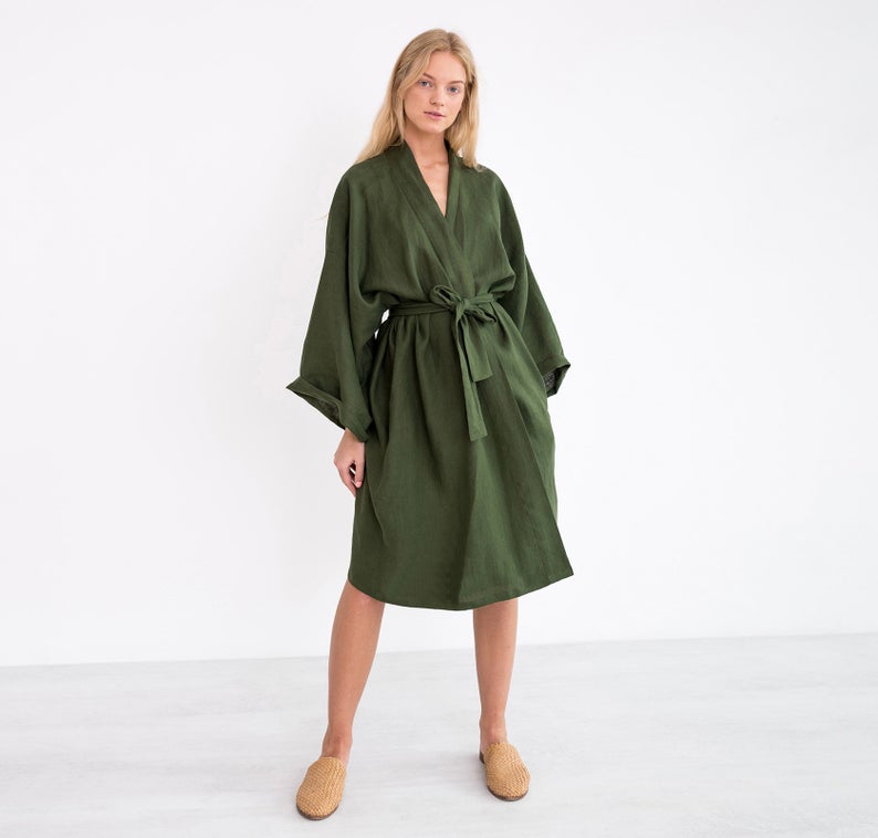 Luna Oversized Linen Robe