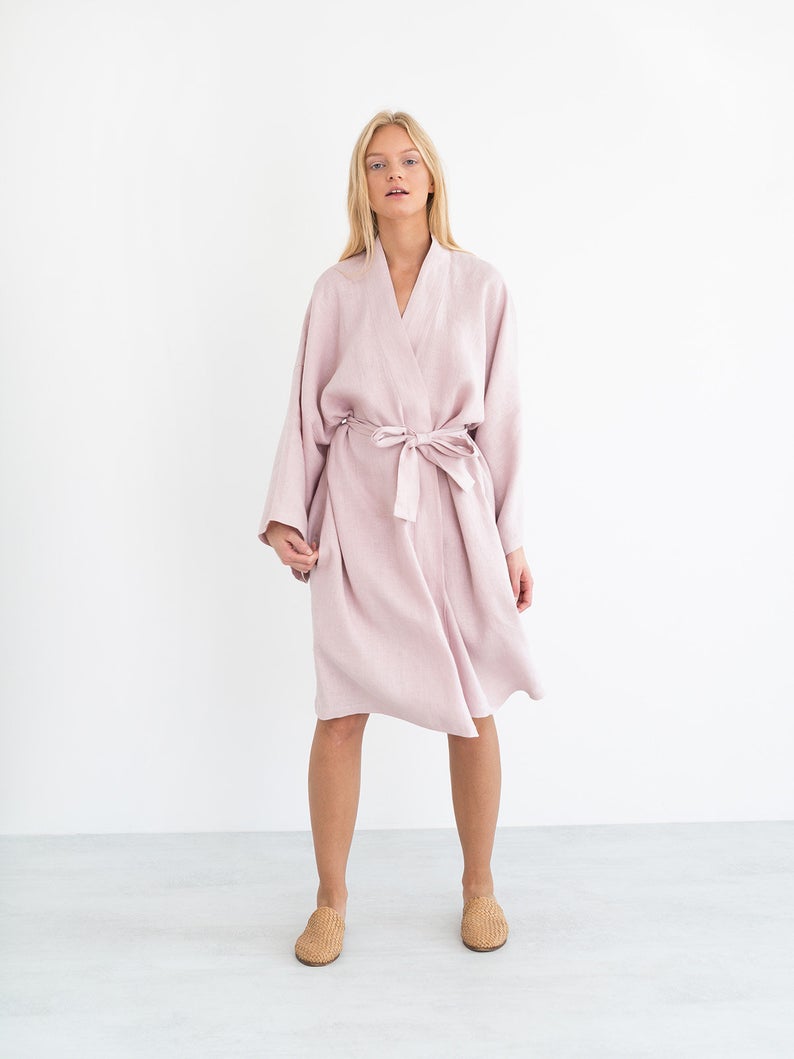 Luna Oversized Linen Robe