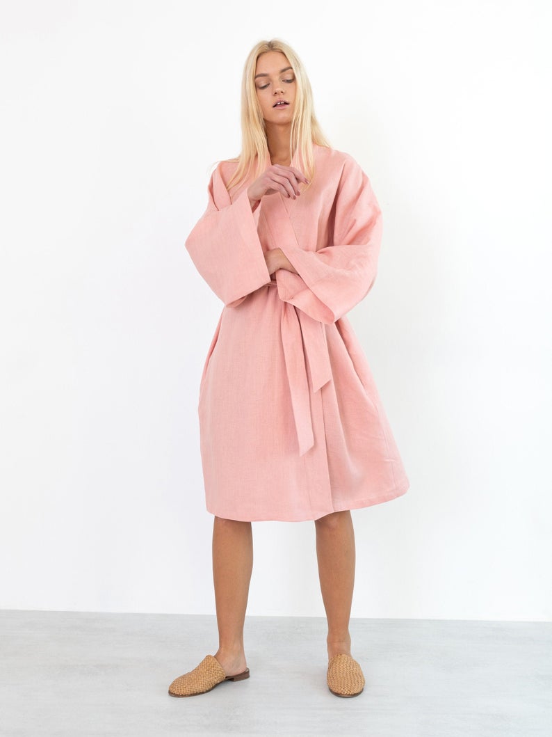 Luna Oversized Linen Robe