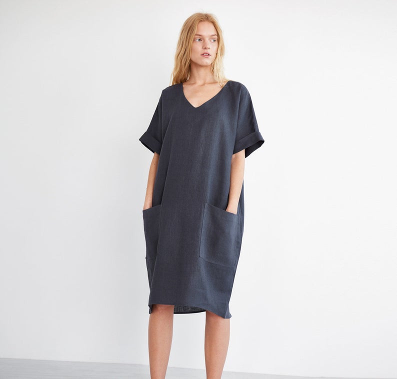 Ruby Oversized Linen Dress