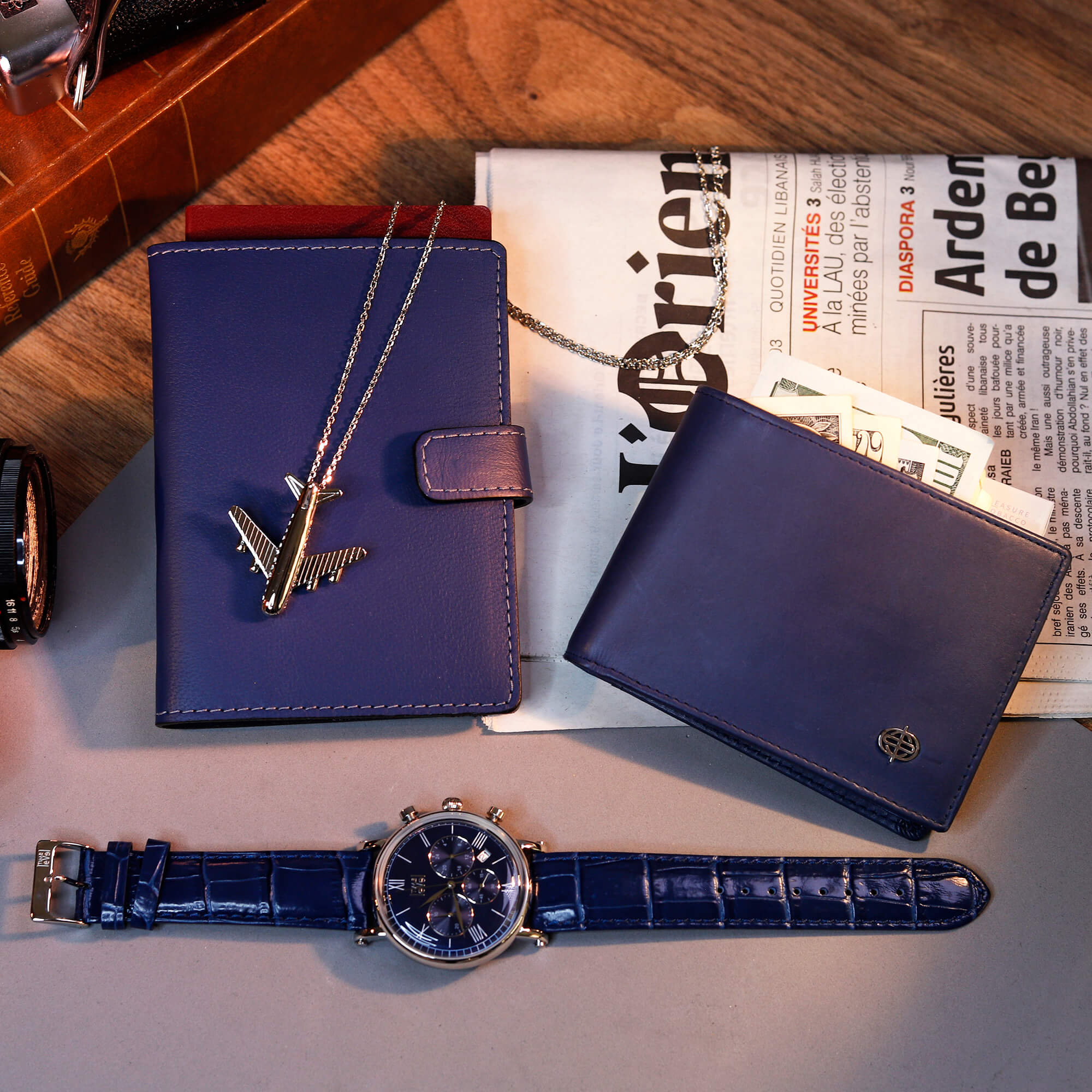 navy-blue-set-airplane-necklace-smart-parejo-time-level-watch-pegor-jewelry