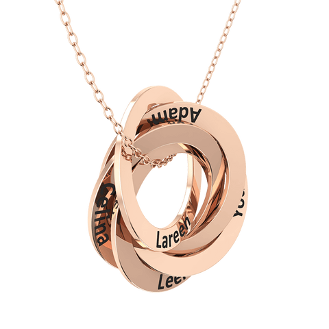 round hoops gold 18k necklace with custom text