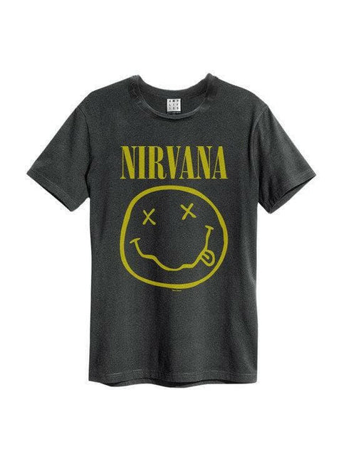 Nirvana - Smiley - Vintage T-Shirt - Charcoal – TNB Records