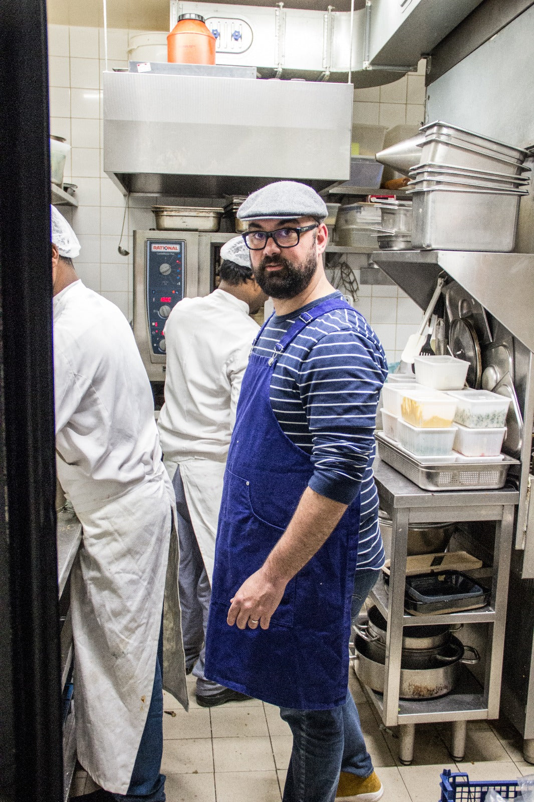 Eric Fontanini co-fondateur et chef de HABILE Camille Andrieux et Eric Fontanini co-fondateur de HABILE, le restaurant qui a sa propre marque de vêtement situé au 16 rue de Lancry Paris 10.