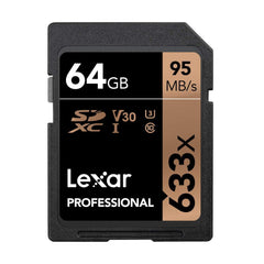 Lexar Professional High-Performance 633X SDHC / SDXC UHS-I/U1 Card (16gb, 32gb , 64gb, 128gb)