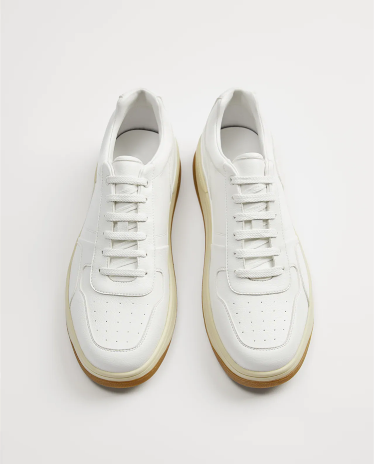 PANELLED LACE-UP SB SNEAKERS - WHITE