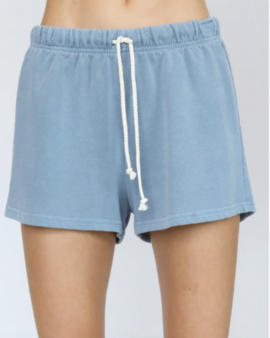 blue sweat shorts