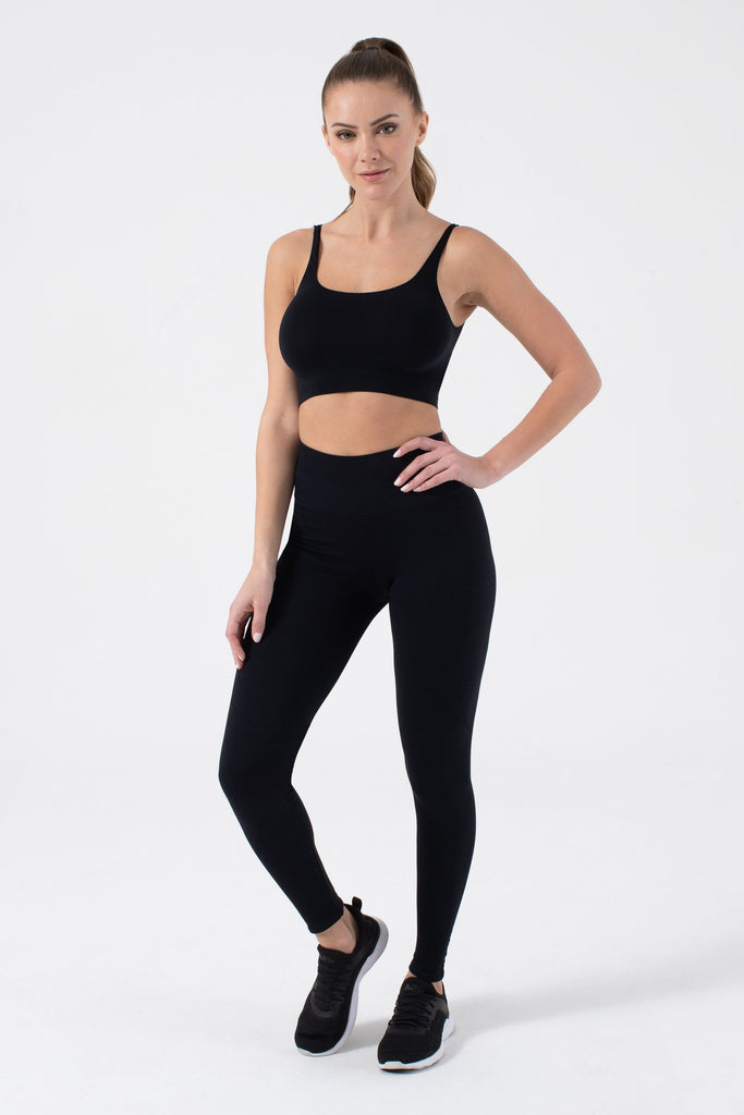 Tempo Poppy Sports Bra | Black