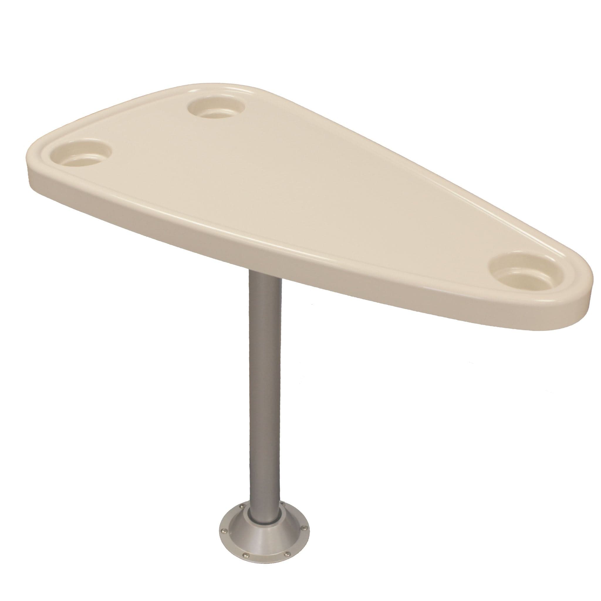 Triangle Pontoon Boat Table Kit PontoonStuff Com   Triangle Table Ivory 