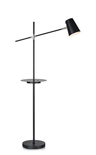 LINEAR-Lampadaire Liseuse avec tablette et port USB H144cm Noir Markslöjd