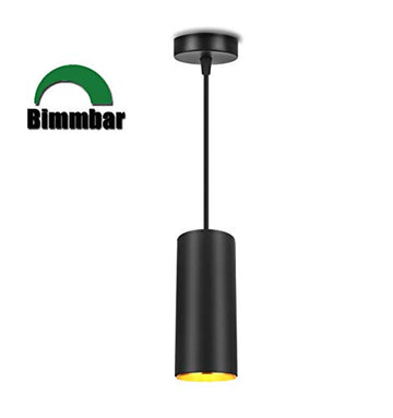 XODZASG LED dimmable Suspension, Lampe suspension contemporaine, Downlight/Corps en aluminium en métal / 10w Lumière blanche chaude 3000K (Noir-3000K)