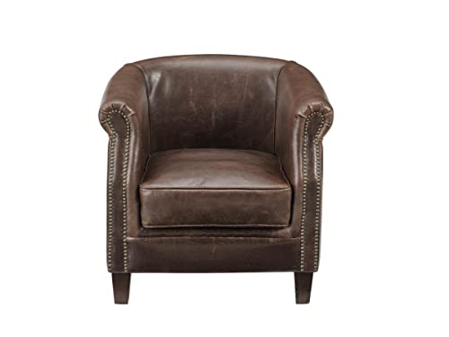 Fauteuil Club 100% Cuir Vieilli ENGUERRAND