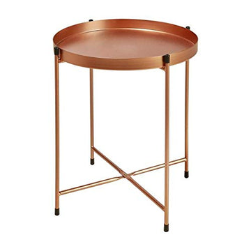 Table basse en métal cuivré, 41cm x 38cm x 43.5cm
