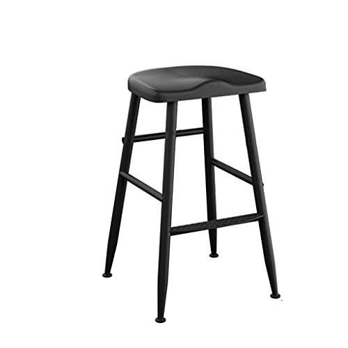 WWJ Tabourets de bar créatifs en plastique et fer avec cadre en métal pour cuisine, restaurant, café Taille : 65 cm (taille : 45 cm)