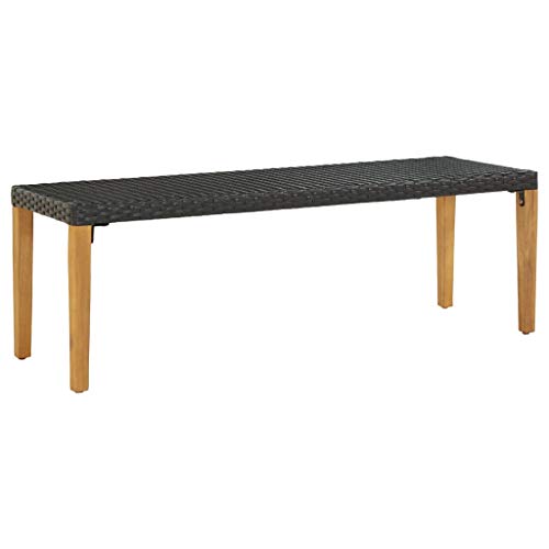 vidaXL Banc de Jardin 80 cm Résine tressée Noir