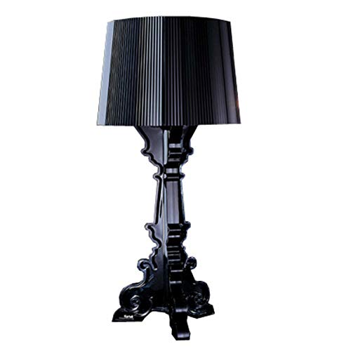 Kartell Bourgie, Lampe de Table, Noir Brillant, Version Dimmable